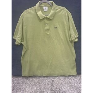 Lacoste Polo Shirt Mens Lime Green‎ Short Sleeve Size 8